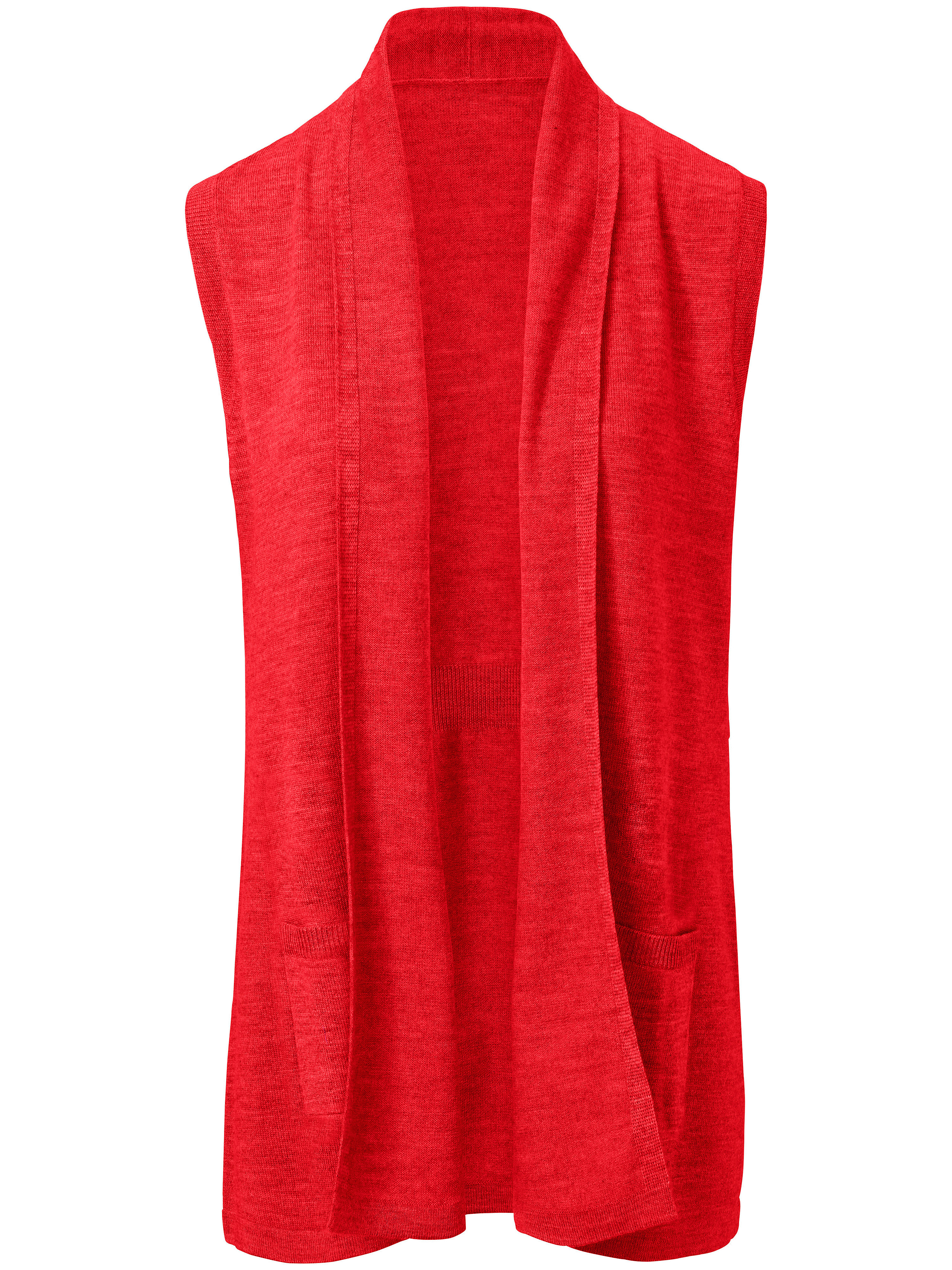 Mouwloos Vest Van 100 Scheerwol Peter Hahn Rood peter hahn kopen in de aanbieding