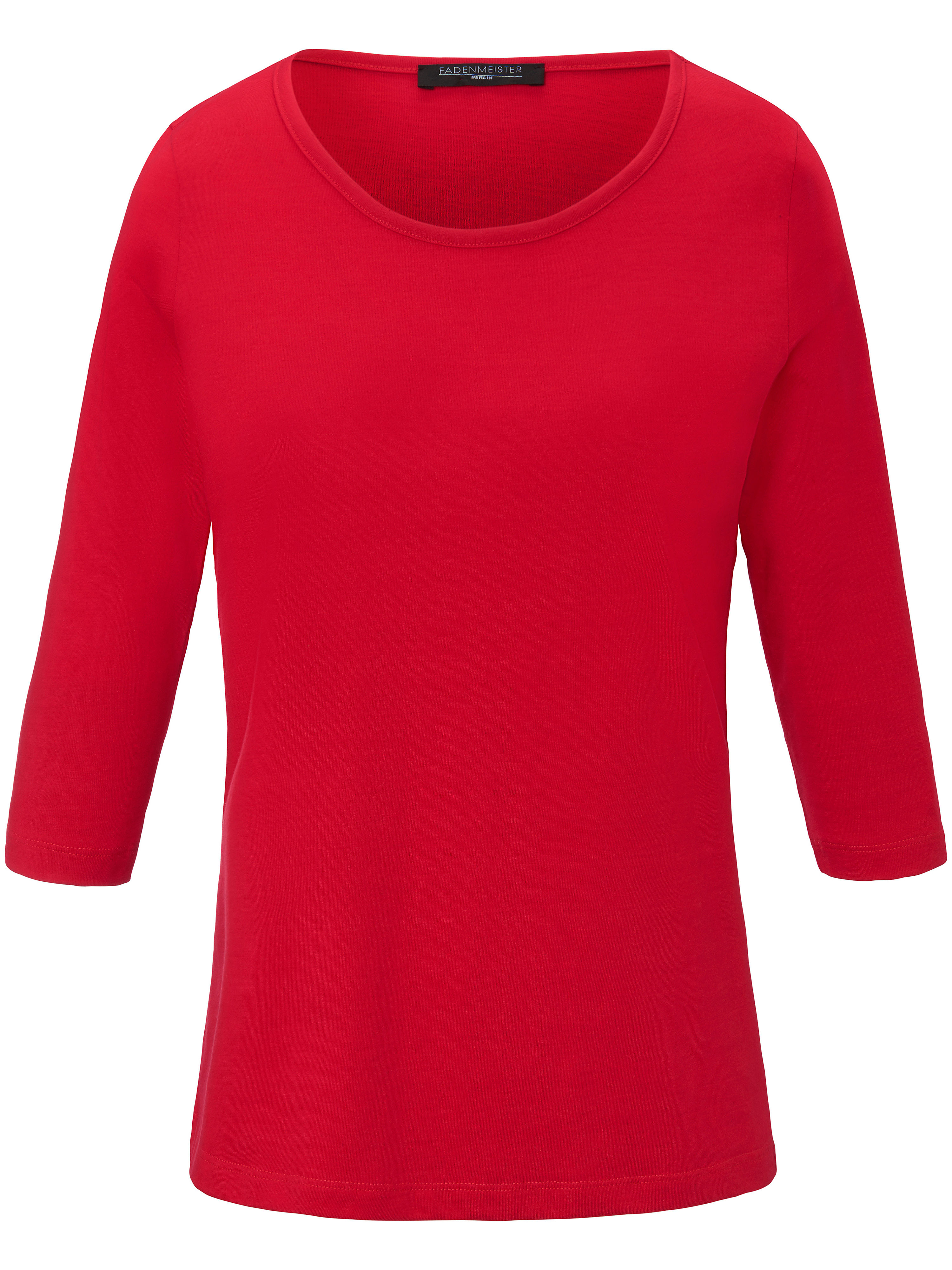 Le T-shirt 100% coton à manches 3/4 Fadenmeister Berlin rouge taille 50