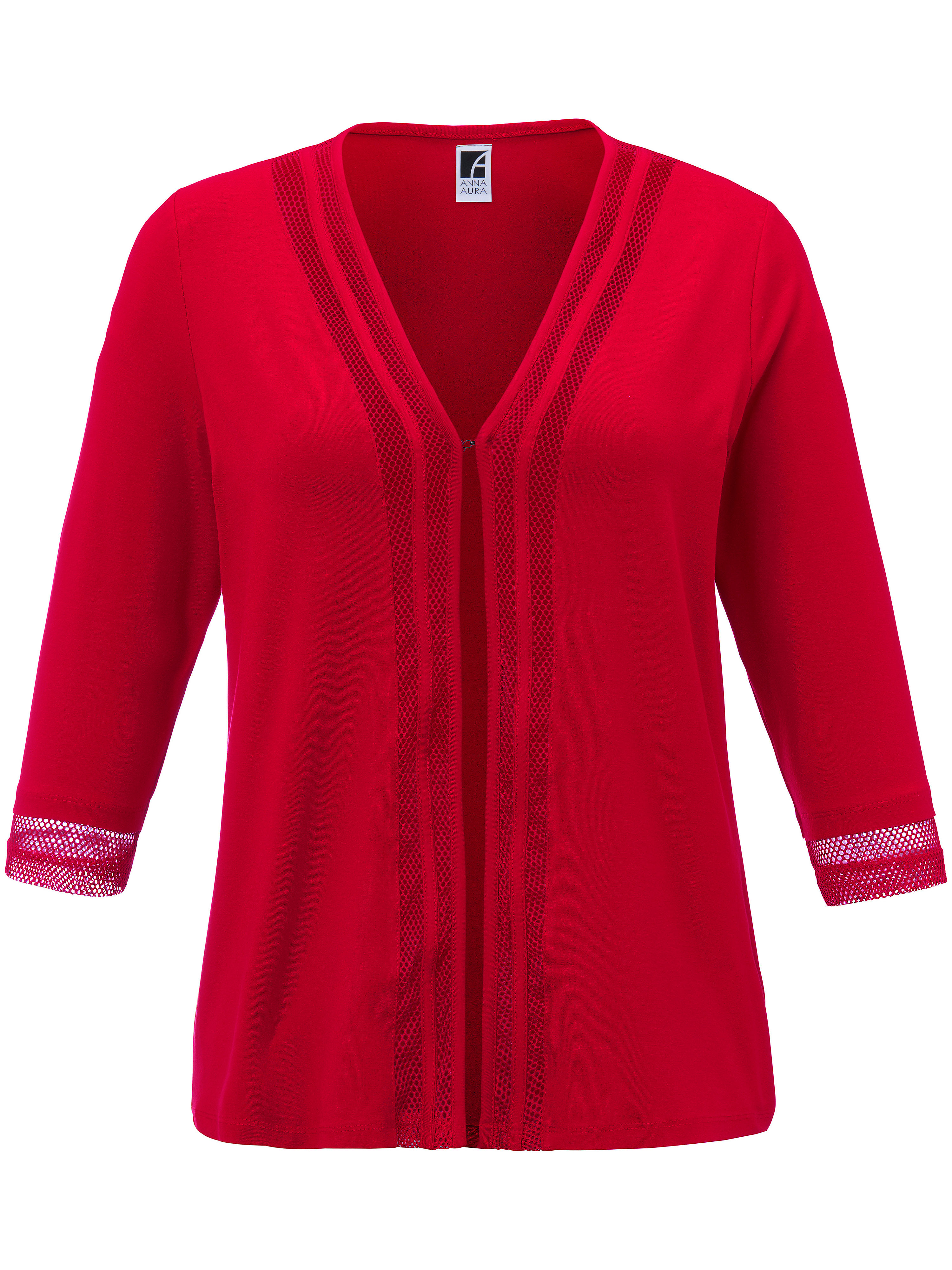 Le gilet manches 3/4 Anna Aura rouge taille 58