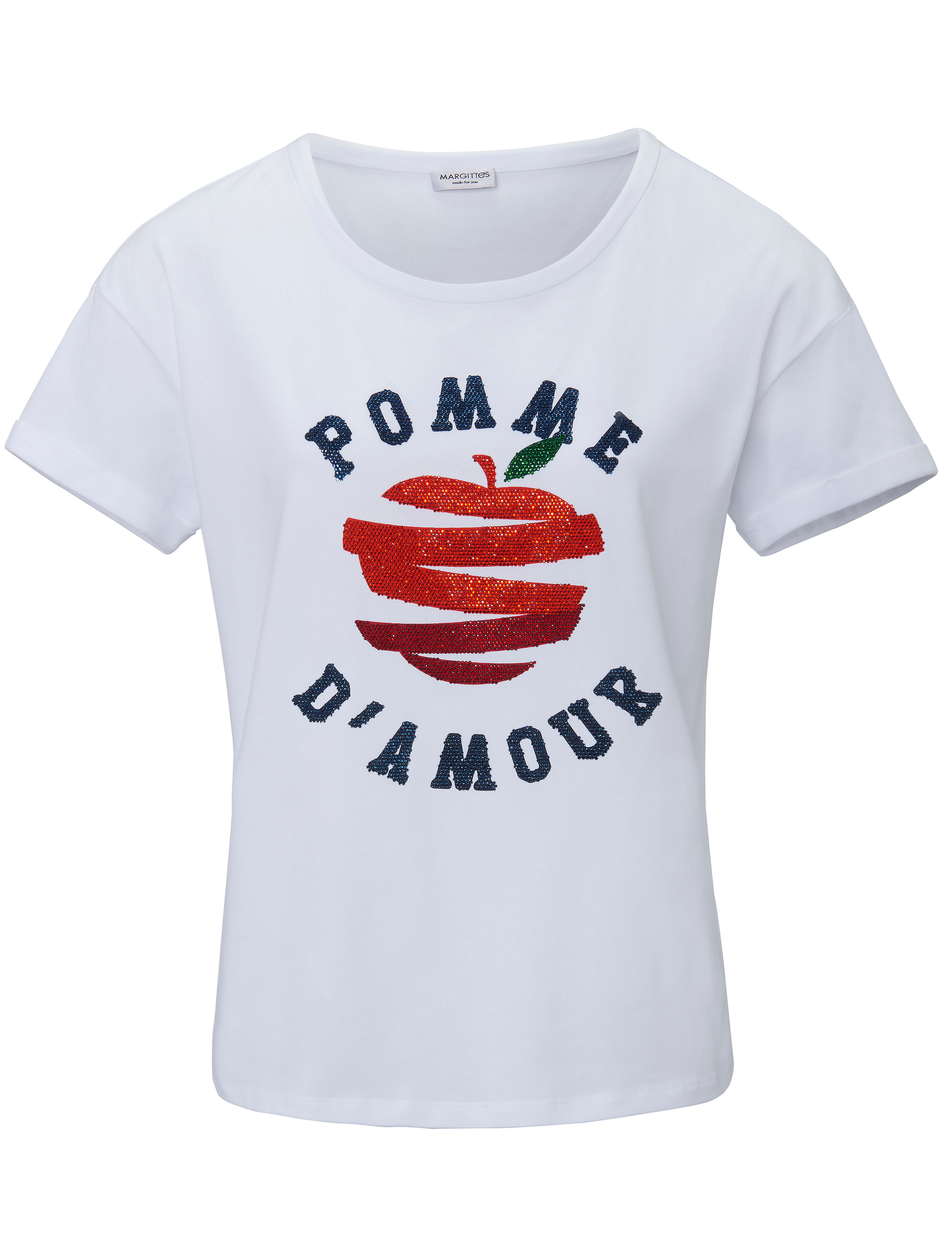 Shirt Met Ronde Hals Van Margittes Wit margittes kopen in de aanbieding