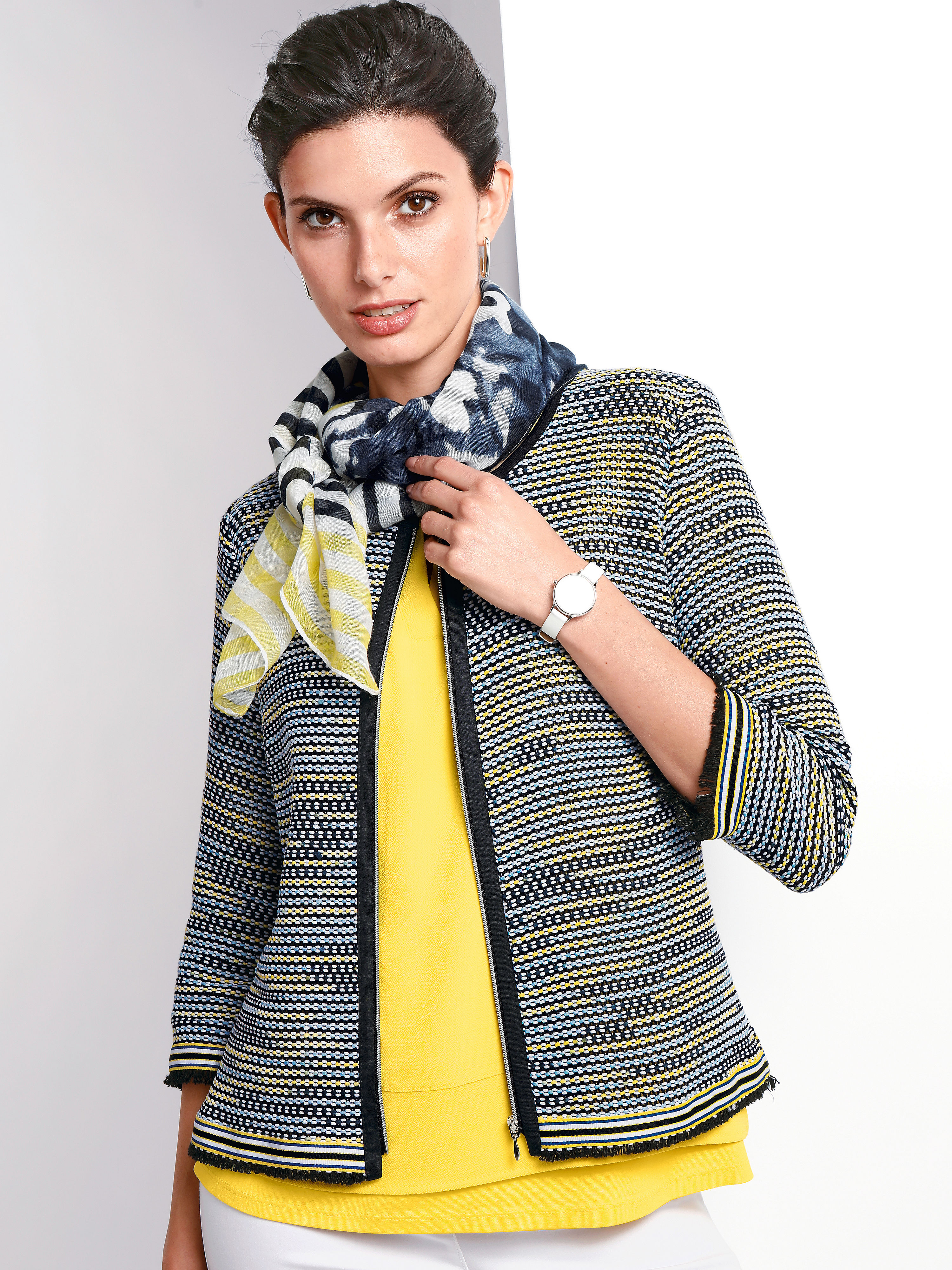 Vest Met 34 Mouwen Van Rabe Blauw rabe kopen in de aanbieding