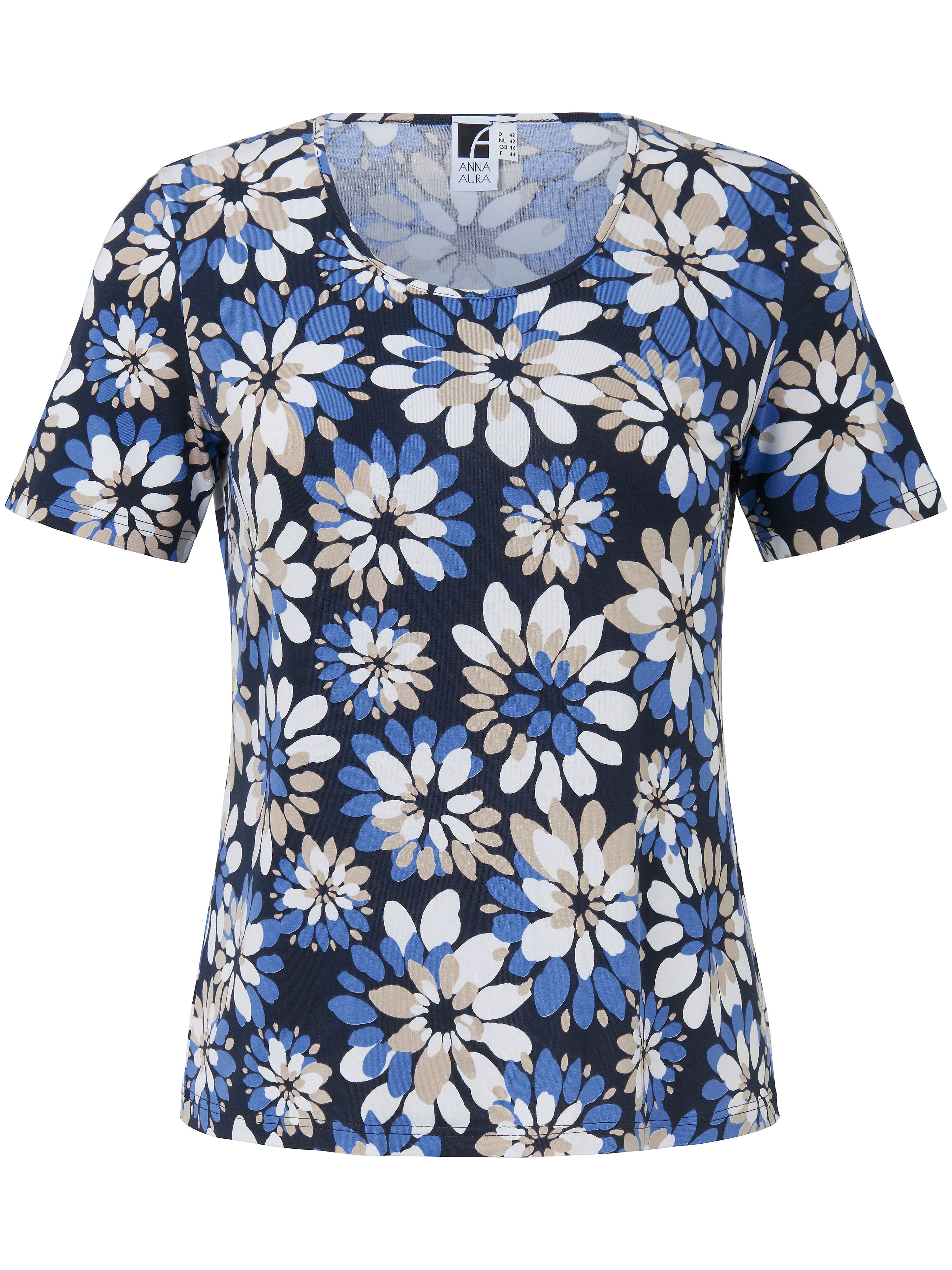 Shirt Met Korte Mouwen Van Anna Aura Blauw anna aura kopen in de aanbieding