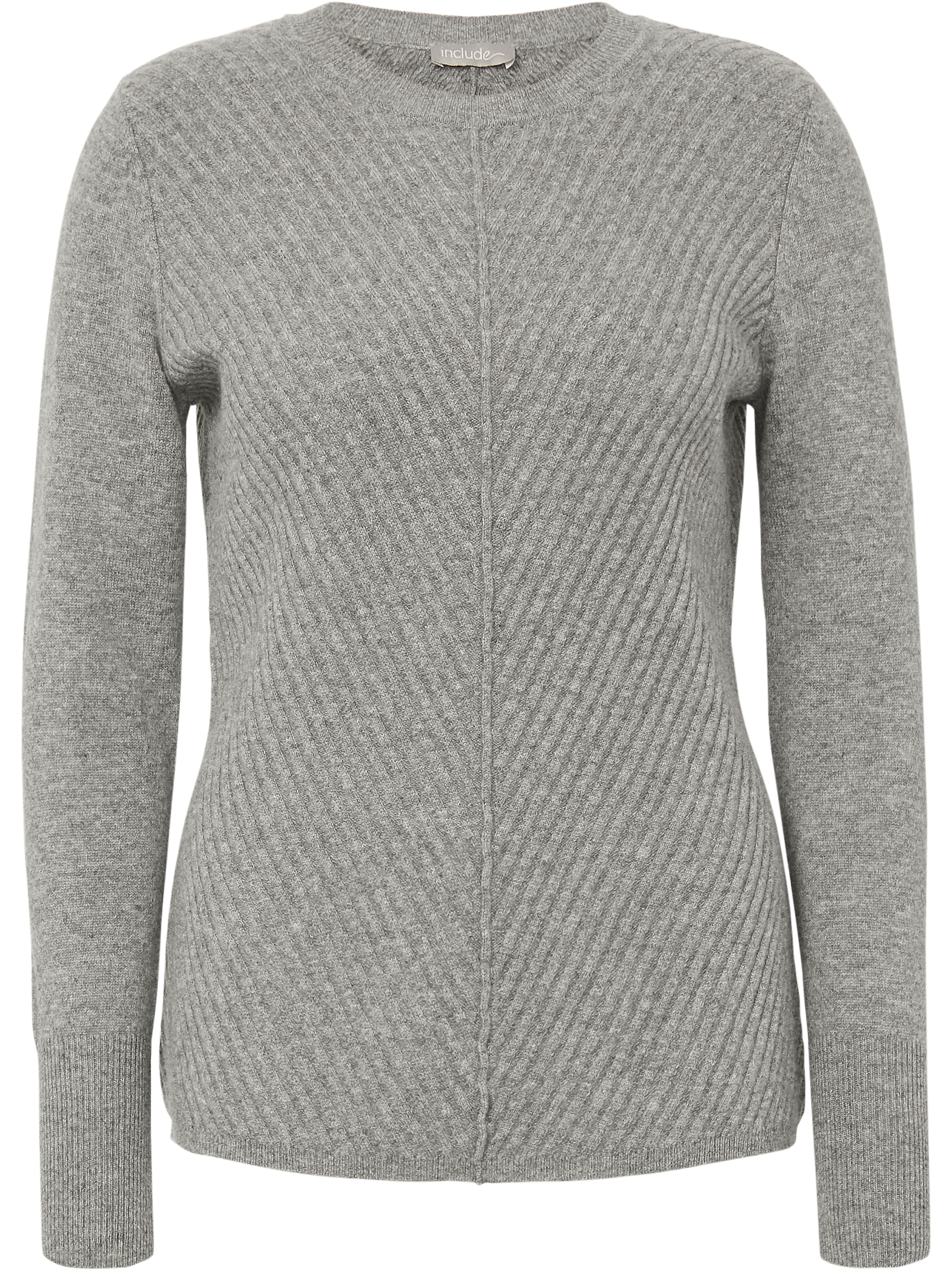 Le pull 100% cachemire include gris taille 48