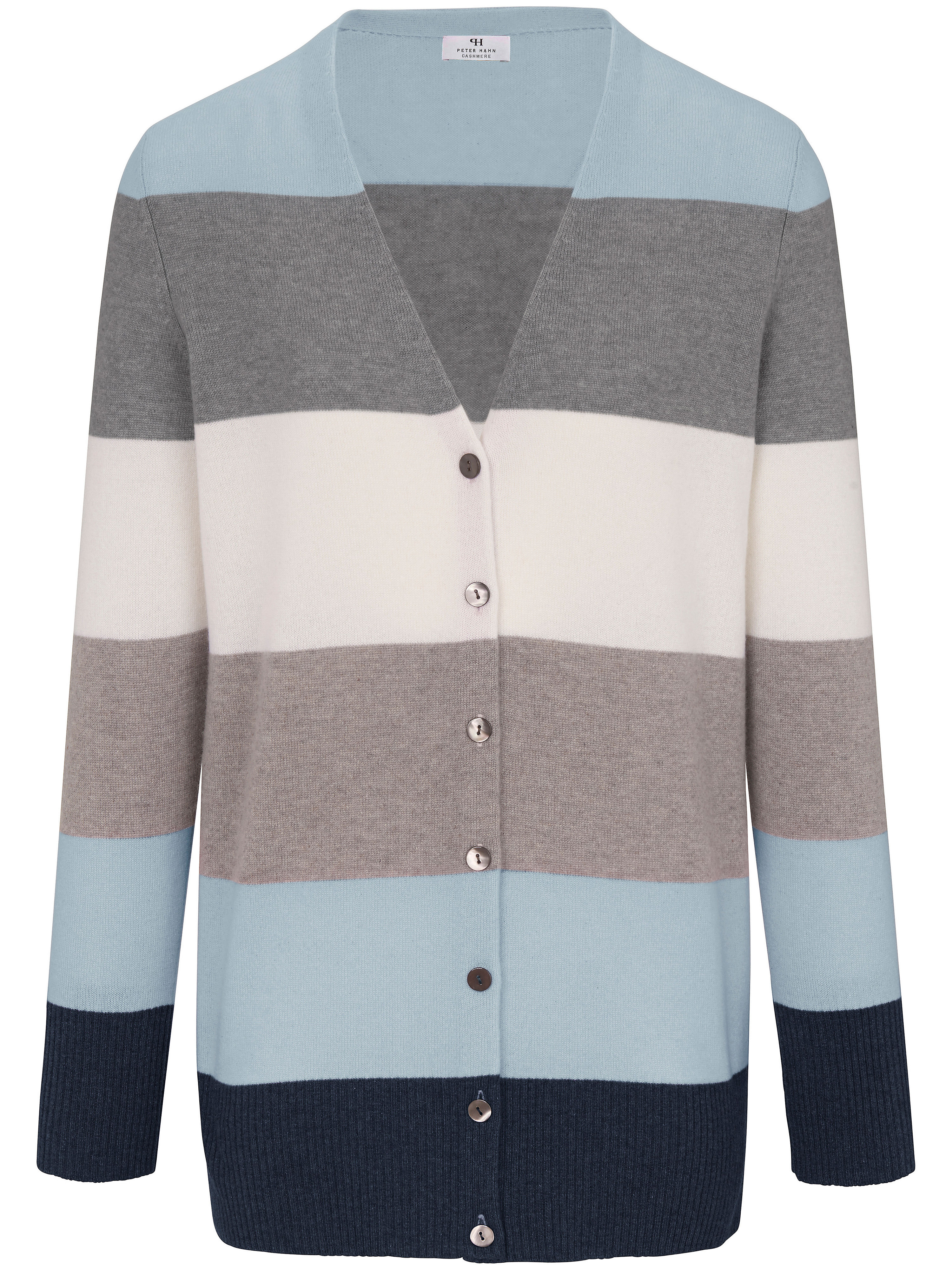Le gilet 100% cachemire Peter Hahn Cashmere bleu taille 38