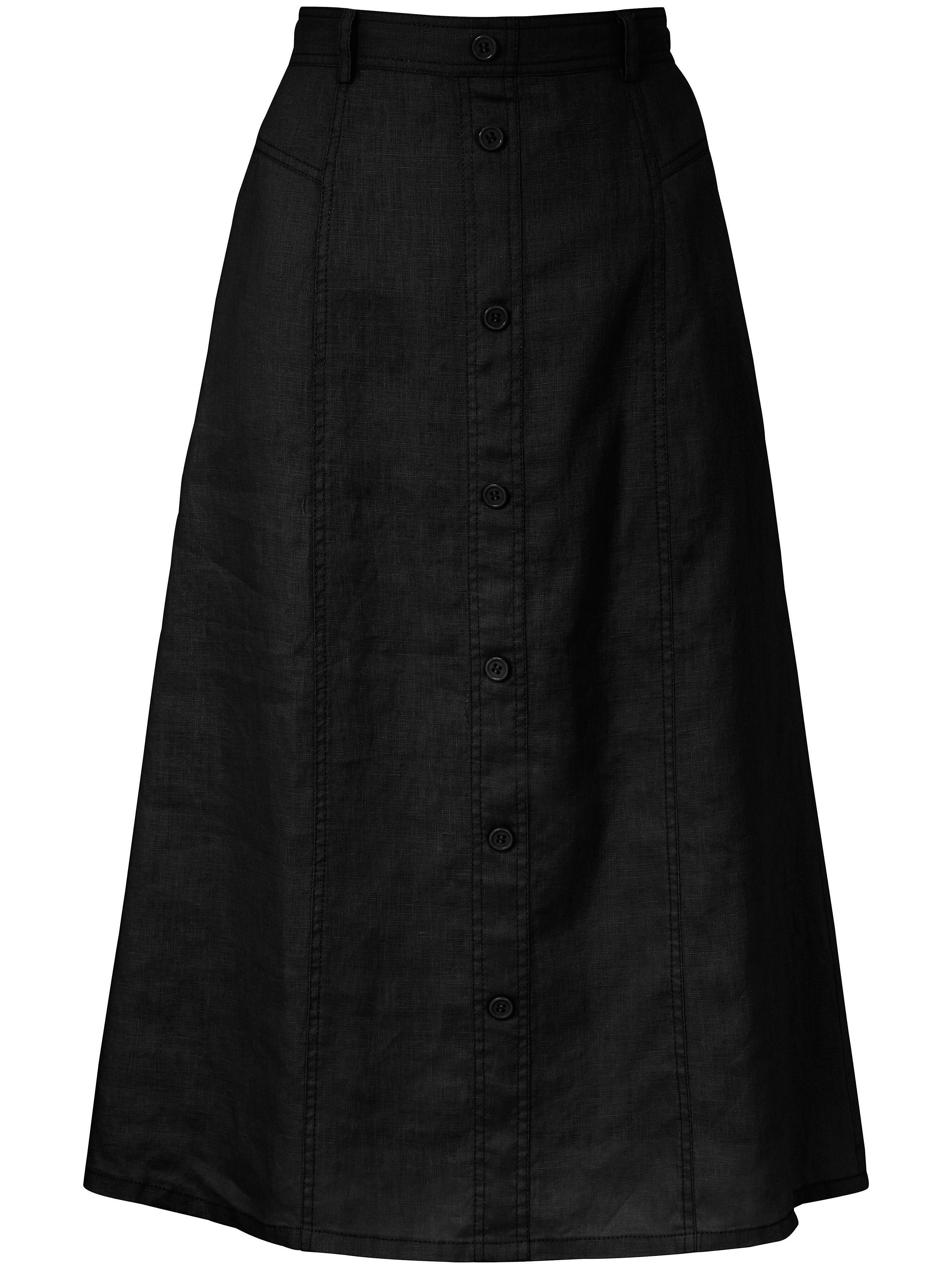 La jupe 100% lin Peter Hahn noir taille 42