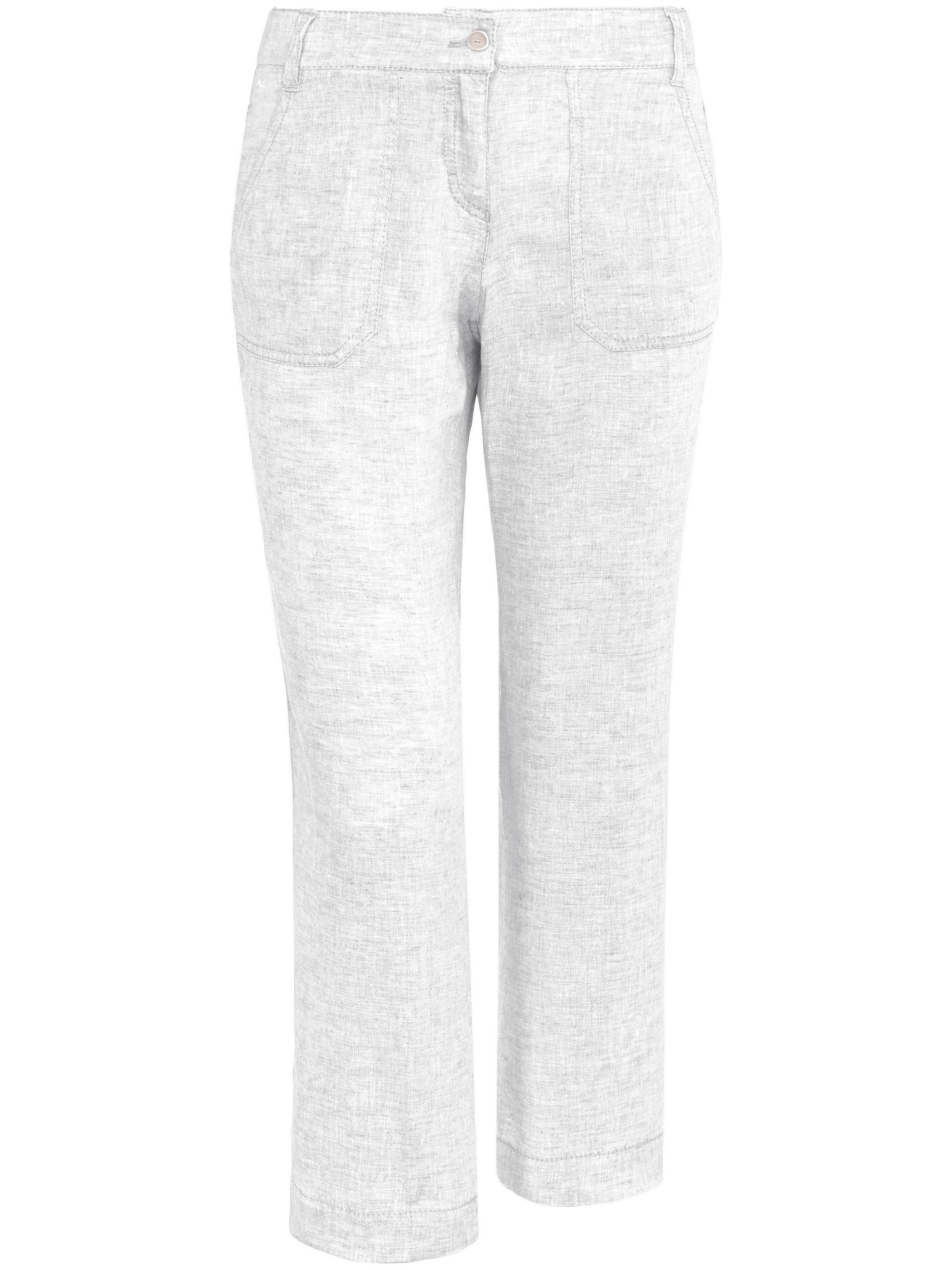 Brax Feel Good - 7/8-length trousers in 100% linen - white