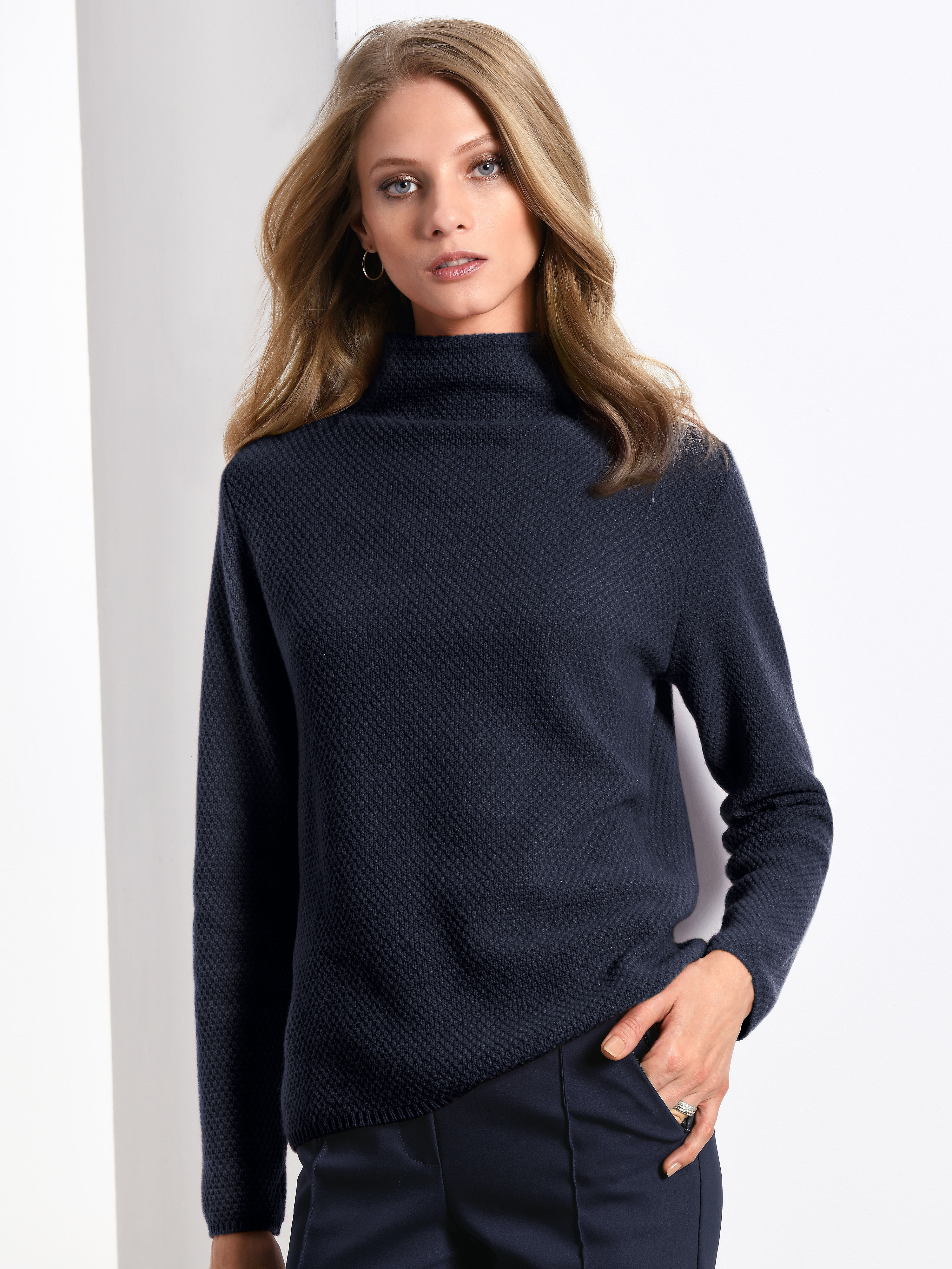 Fadenmeister Berlin - Pullover made of 100% cashmere - navy