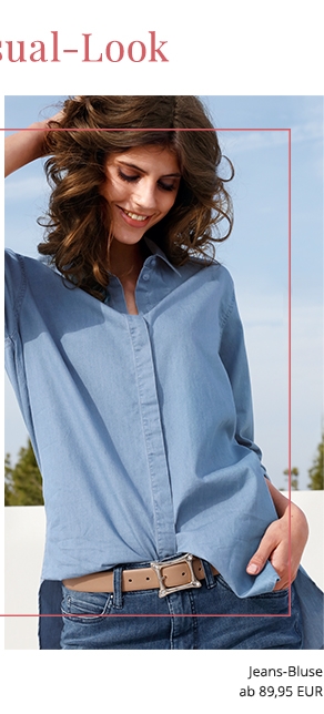 Jeans-Bluse aus 100% Baumwolle (70148588)
