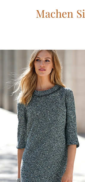 Kleid in A-Linie mit hochaktuellem Tweed (14258188)