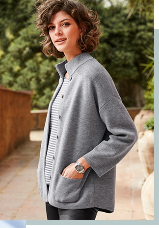 Strickjacke in weiter und kastiger Silhouette (83050888)