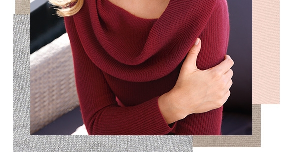 Pullover aus 100% Kaschmir mit Carmen-Kragen (92060688)