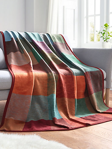 Biederlack Wohndecke aus reiner Baumwolle Multicolor