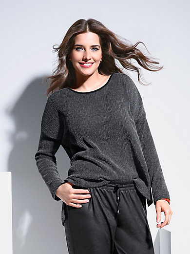 pullover grau rundhals