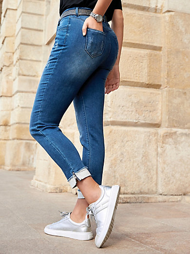 Emilia Lay - Ankle-length jersey jeans - blue denim