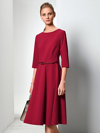 Red dress with sleeves wool socks