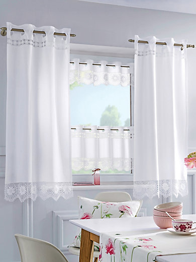 Hossner - Le rideau opaque avec broderie, 70x150 cm - blanc Hossner - Le rideau opaque avec broderie, 70x150 cm - blanc
