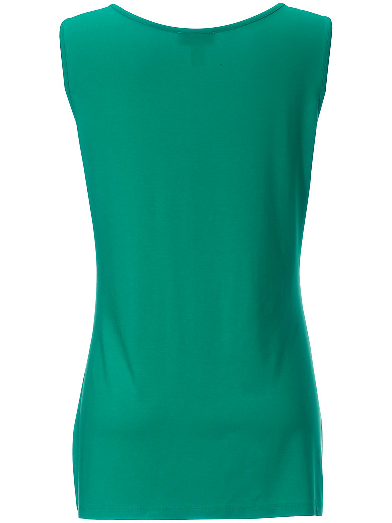 Green Cotton - Round neck top – pack of 2 - emerald/white