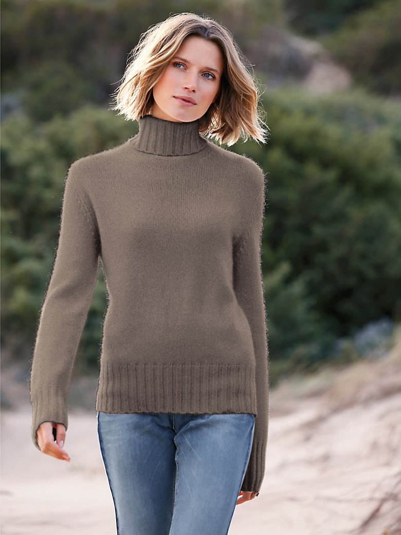 Peter Hahn Cashmere - Jumper in 100% cashmere - taupe-mélange